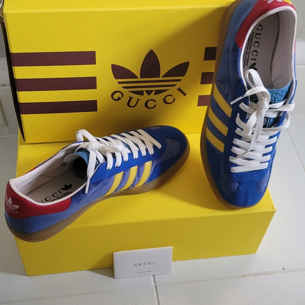 x Gucci Gazelle "Light Blue Suede" sneakers